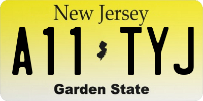 NJ license plate A11TYJ