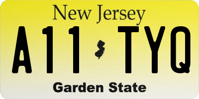 NJ license plate A11TYQ