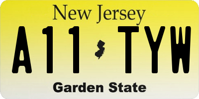 NJ license plate A11TYW