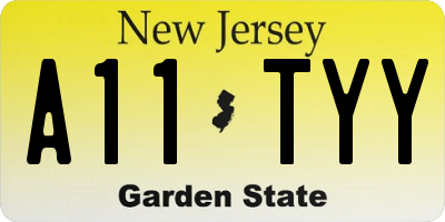 NJ license plate A11TYY