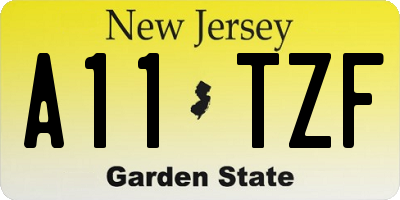 NJ license plate A11TZF