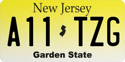 NJ license plate A11TZG