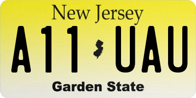 NJ license plate A11UAU