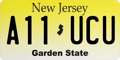 NJ license plate A11UCU