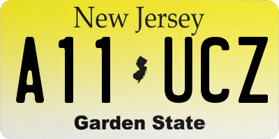 NJ license plate A11UCZ