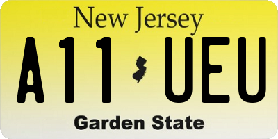 NJ license plate A11UEU