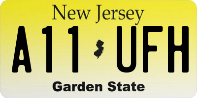 NJ license plate A11UFH