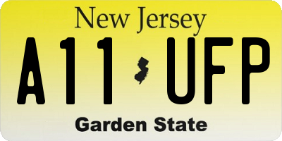 NJ license plate A11UFP