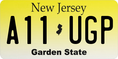 NJ license plate A11UGP