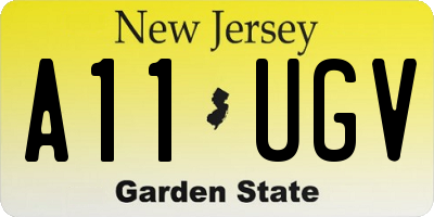 NJ license plate A11UGV