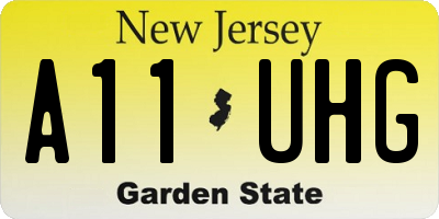 NJ license plate A11UHG