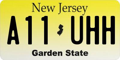 NJ license plate A11UHH