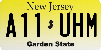 NJ license plate A11UHM