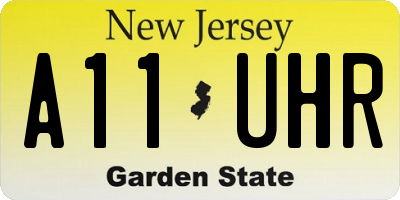 NJ license plate A11UHR