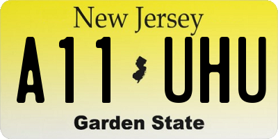 NJ license plate A11UHU