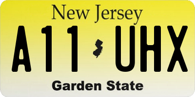 NJ license plate A11UHX