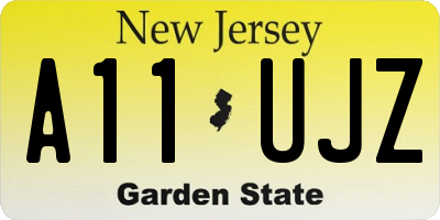 NJ license plate A11UJZ