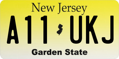 NJ license plate A11UKJ