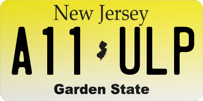 NJ license plate A11ULP