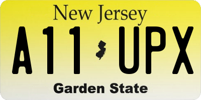 NJ license plate A11UPX