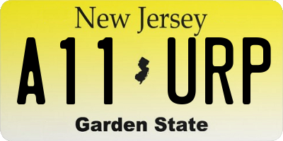 NJ license plate A11URP
