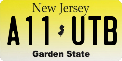 NJ license plate A11UTB