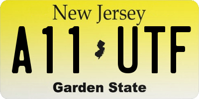NJ license plate A11UTF