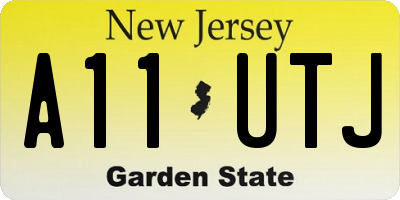 NJ license plate A11UTJ