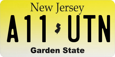 NJ license plate A11UTN