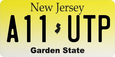 NJ license plate A11UTP