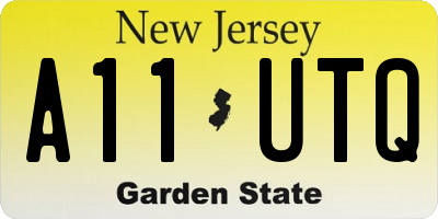 NJ license plate A11UTQ