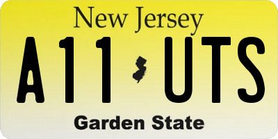 NJ license plate A11UTS