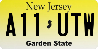 NJ license plate A11UTW