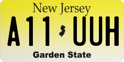 NJ license plate A11UUH