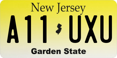 NJ license plate A11UXU