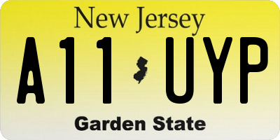 NJ license plate A11UYP