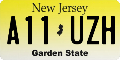 NJ license plate A11UZH