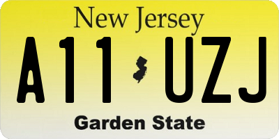 NJ license plate A11UZJ