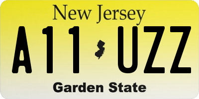 NJ license plate A11UZZ