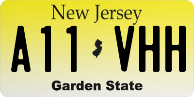 NJ license plate A11VHH
