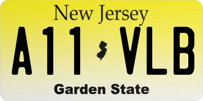 NJ license plate A11VLB