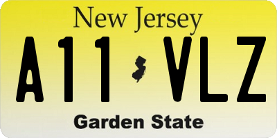 NJ license plate A11VLZ