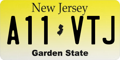 NJ license plate A11VTJ