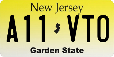 NJ license plate A11VTO
