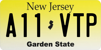 NJ license plate A11VTP