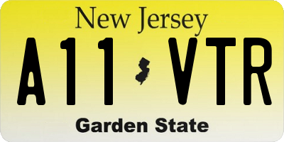 NJ license plate A11VTR