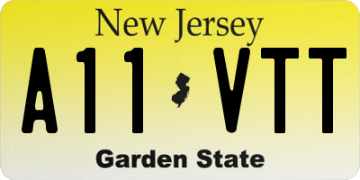 NJ license plate A11VTT