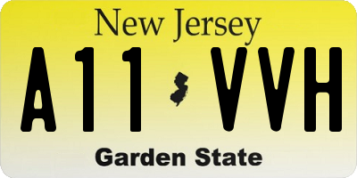 NJ license plate A11VVH