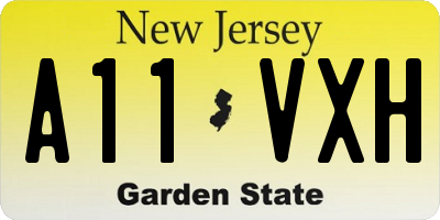 NJ license plate A11VXH
