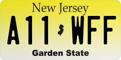 NJ license plate A11WFF